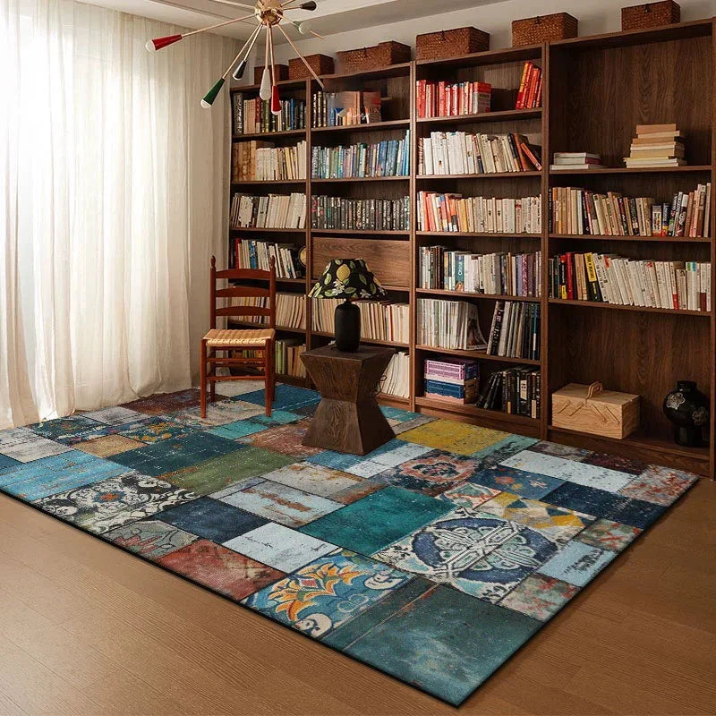 Navak Carpet Geometric Abstract Carpet for Living Room Decor Home Study Room Large Area Rugs Bedroom Bedside Washable Non-slip Soft Floor Mat