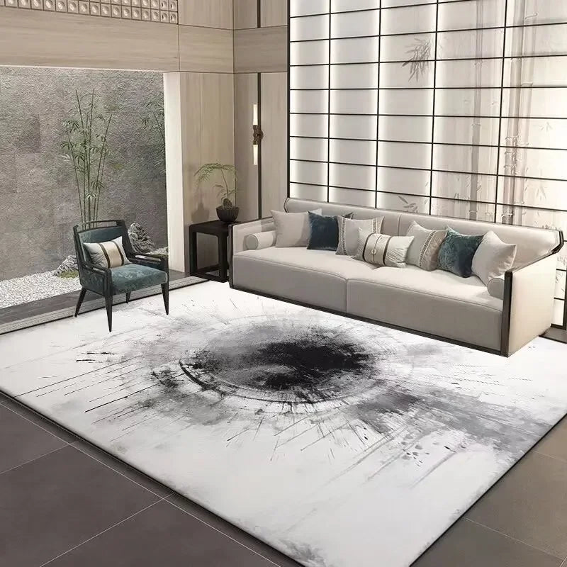 Navak Carpet Nordic Luxury Style Living Room Carpet Abstract Bedroom Decor Large Rugs Washable Non-slip Elastic Office Floor Mat Comfortable