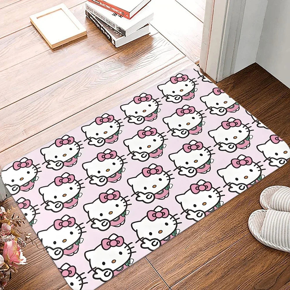 Navak Carpet Daily Picks Disney Hello Kitty Floor Mat Polyester Home Carpet Non Slip Entryway Rug Living Room Bathroom Bedroom Kitchen Doormat