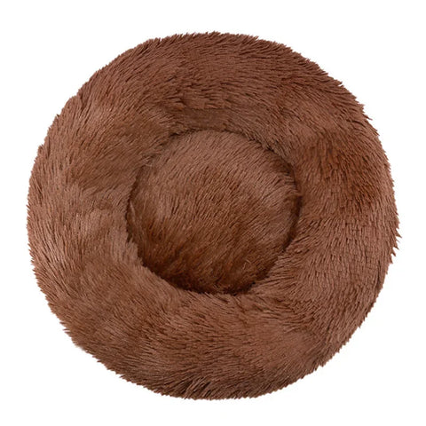 Navak Carpet  40-90cm Round Pet Bed for Large Dog Bed Super Soft Cat Bed Long Plush Dog House for Medium Dog House Winter Warm Sleeping