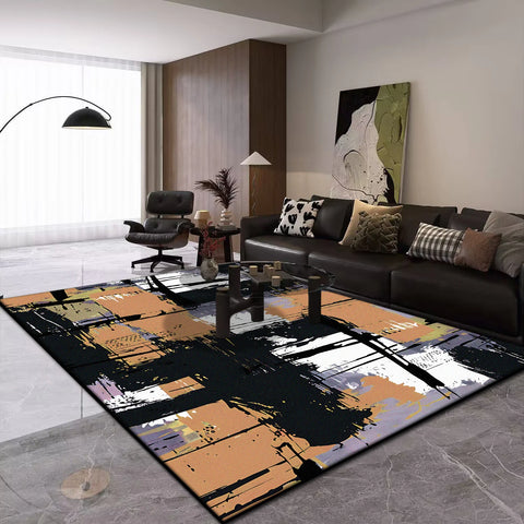 Navak Carpet Modern Abstract Carpet Large Living Room Light Luxury Sofa Non-slip Rug Washable Balcony Decoration Rug Children's Bedroom Mat