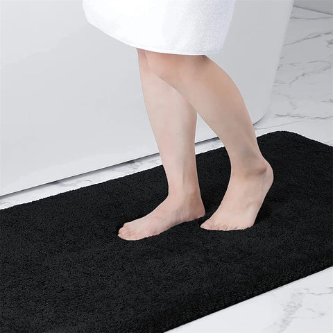 Navak Carpet Olanly Shaggy Bath Mat Microfiber Super Absorbent Bathroom Shower Rug Non-Slip Soft Shower Mats Floor Plush Carpet Foot Wash Mat