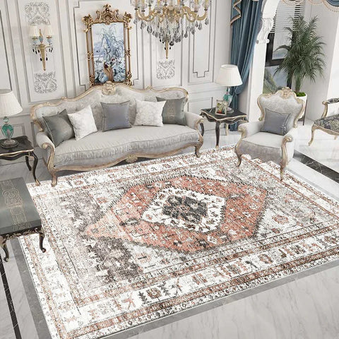 Navak Carpet Ethnic Style Carpet for Living Room Home Decoration Bedroom Carpets Large Area Luxury Rug American Hairless Coffee Table Mat