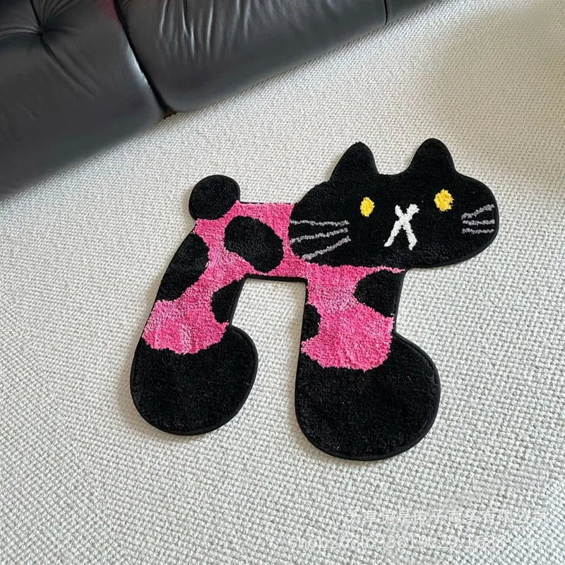 Navak Carpet Exclusive Picks 1pc Cartoon Animal Decorative Carpet Bedroom Carpet Fluffy Bedside Rug Faux Cashmere Floor Mat Soft Anti-slip Bath Mat