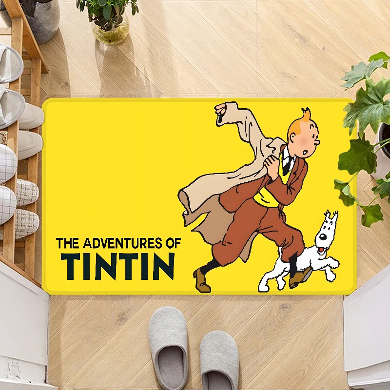Navak Carpet The Adventures of Tintins Door Mat Entrance Non-slip Doormat Washable Kitchen Carpet Hallway Rugs Bathroom Bath Door Mats