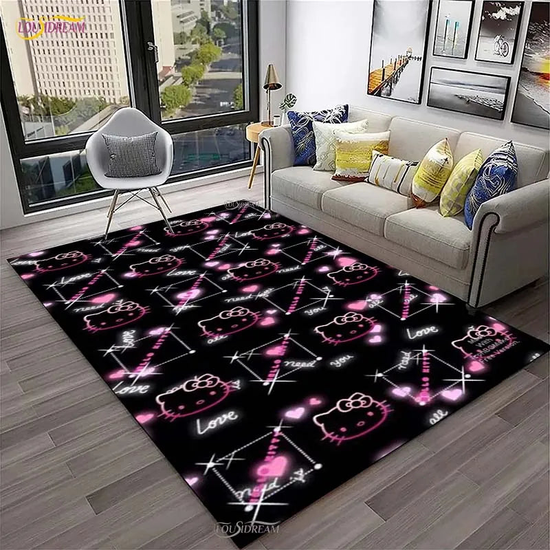 Navak Carpet Hello Kitty kawaii Cartoon Anime Carpet for Living Room Bedroom Rug Kitchen Door Kids Un-slip Floor Mat Alfombra Birthday gift