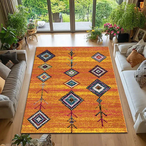 Navak Carpet Persian Retro Style Carpet Moroccan Leisure Rug Carpets for Living Room Living Room Decoration Washroom Floor Mat Rugs