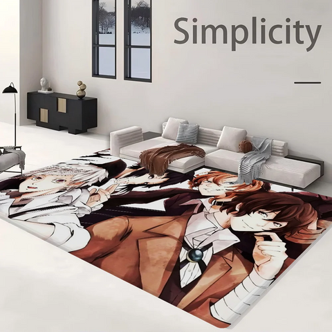 Navak Carpet Bungo Stray Dogs Room Mats Retro Multiple Choice Living Room Kitchen Rug Non-Slip Welcome Rug