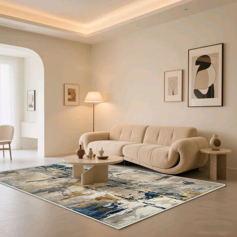 Navak Carpet Art Style Abstract Soft Bedroom Decoration Carpet Big Size Non-slip Sofa Table Mat Foldable Machine Washable Living Room Rugs