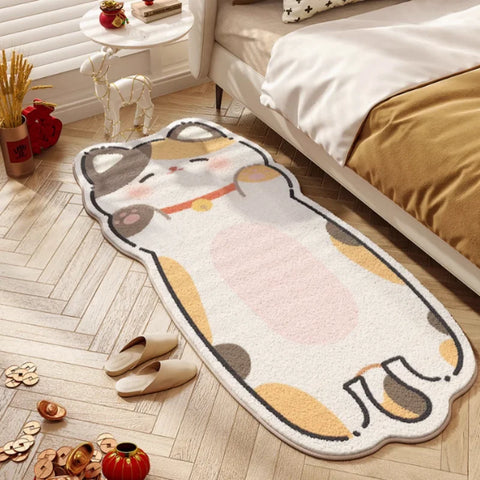 Navak Carpet Exclusive Picks Modern Cartoon Cat Faux Cashmere Rug - Soft Kids Carpet for Bedroom, Sofa, Living Room, Playroom, Cozy Home Decor
