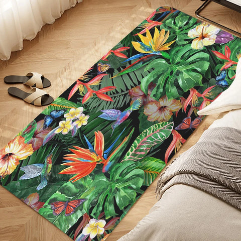 Navak Carpet Tropical Leaf Pattern Bedroom Rug Balcony Hallway Bathroom Foot Mat Entrance Door Doormat Living Room Kitchen Floor Carpet