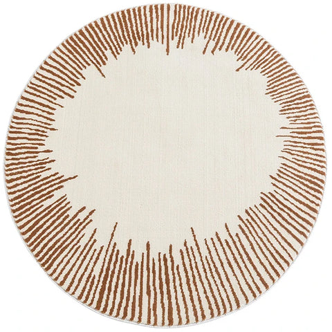 Navak Carpet Modern Simple Style Living Room Round Carpet Home Chair Mat Decoration Striped Large Area Rugs Bedroom Bed End Soft Floor Mats