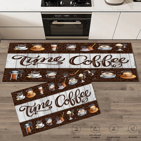 Navak Carpet Coffee Kitchen Rugs Non-Slip Absorbent Bedroom Luxury Entrance Doormat Washable Anti Fatigue Carpet Long Large Waterproof Mat