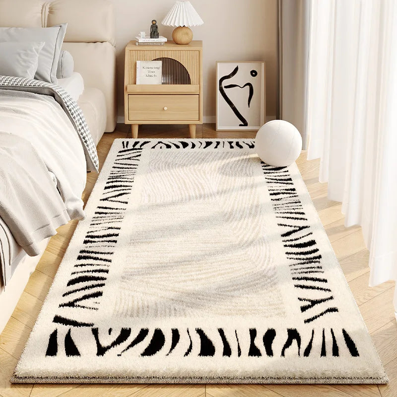 Navak Carpet Exclusive Picks Simple Cream Style Faux Cashmere Living Room Fluffy Rugs Home Decor Bedroom Cloakroom Bedside Non-Slip Rugs