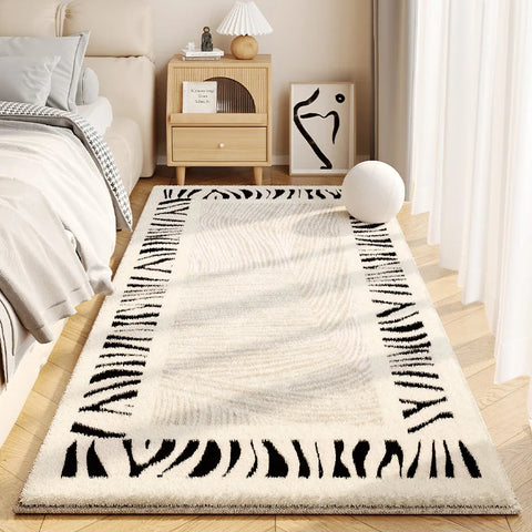 Navak Carpet Exclusive Picks Simple Cream Style Faux Cashmere Living Room Fluffy Rugs Home Decor Bedroom Cloakroom Bedside Non-Slip Rugs