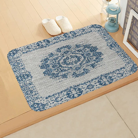 Navak Carpet Boho Persian Rug Pattern Kitchen Bath Entrance Door Mat Flannel Carpet Doormat Bedroom Mats Anti-Slip Absorbent Home Decor