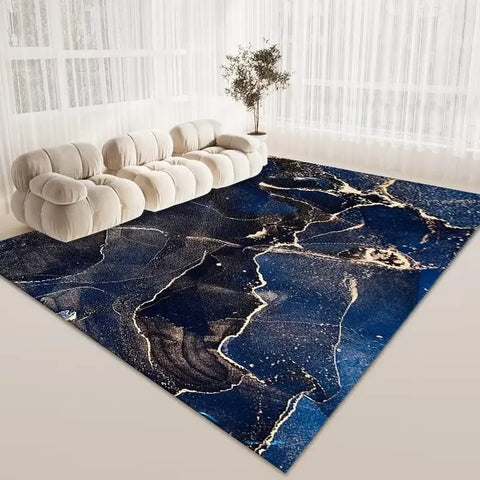 Navak Carpet Luxury Nordic Flannel Carpets for Living Room Sofa Beside Texture Decoration Bedroom Rug Large Size Non-slip Washable Lounge Mat