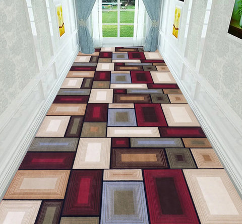 Navak Carpet Nordic Modern Villa Long Corridor Carpet Runner Hall Passageway Home Large Rugs Stairway Comfortable Durable Washable Floor Mat