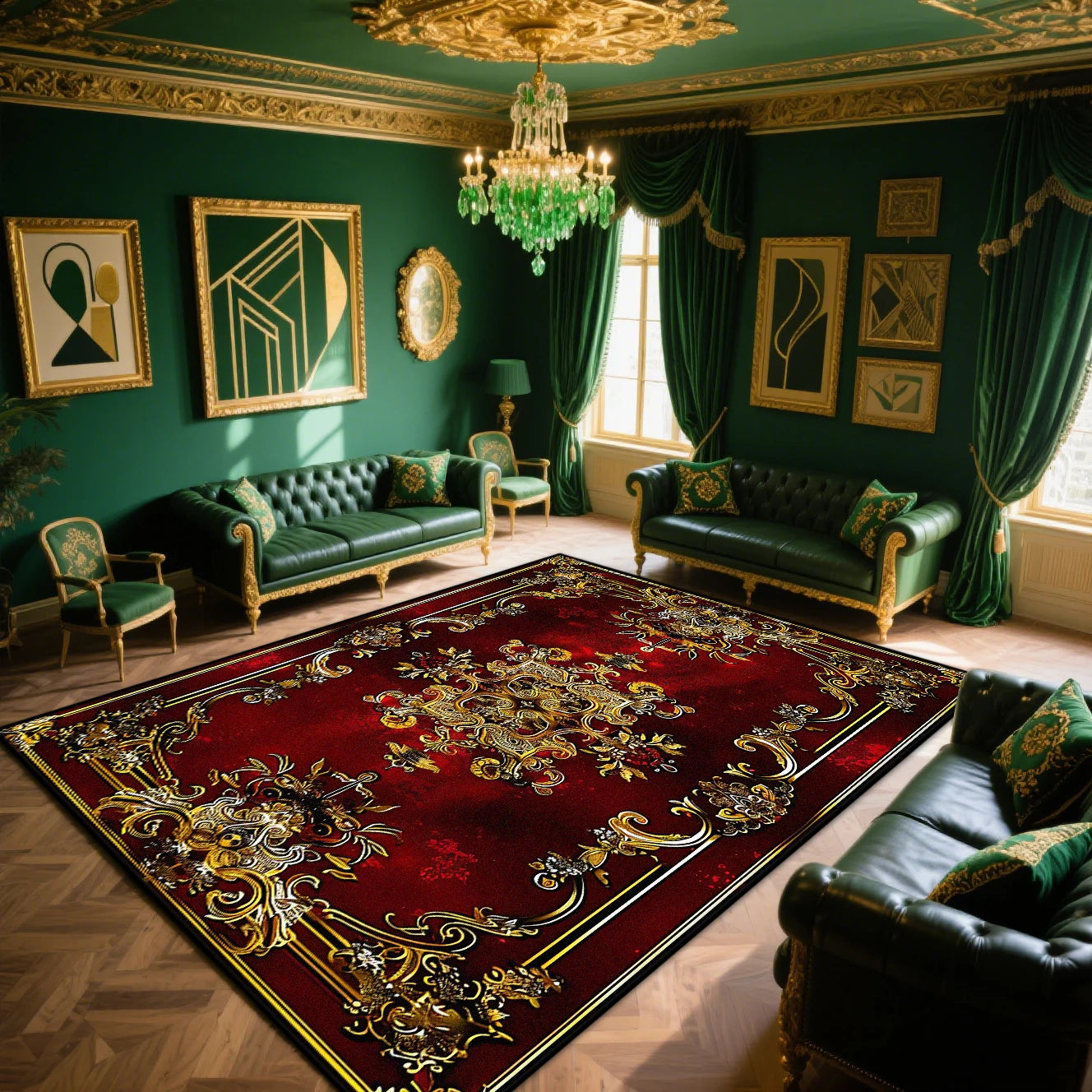 Navak Carpet Retro European and American Style CARPET FOR LIVE ROOM Large Room Rugs Bedroom Parlor Gaming Room Non-slip Rug Coffee Tables Mat