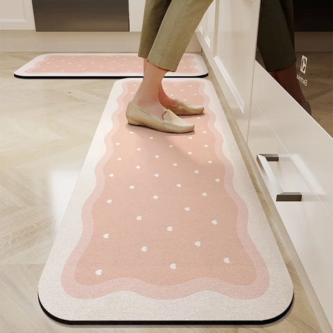 Navak Carpet Exclusive Picks Non-Slip Waterproof Kitchen Mat-Diatomaceous Earth Absorbent Rug, Anti-Fatigue Floor Pad for Indoor, Eco-Friendly Design