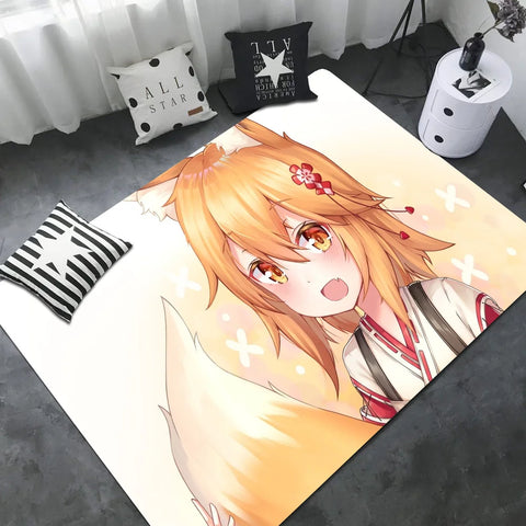 Navak Carpet The Helpful Fox Senko-san Floor Mat Non-Slip Laundry Room Mat Laundry Decor Balcony Child Living Room Bedside Mats