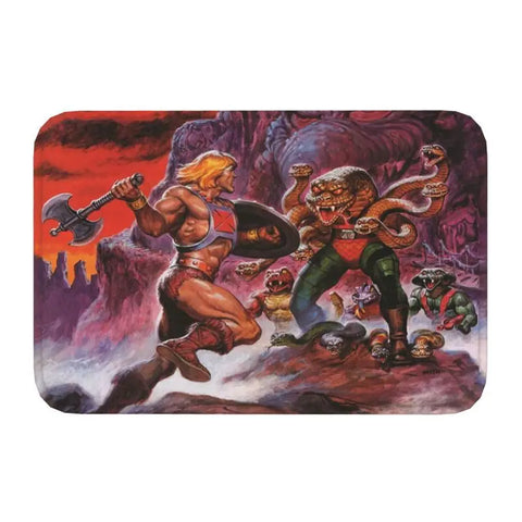 Navak Carpet Trap Door Masters of The Universe Doormat Anti-Slip Bath Kitchen Mat He Man Welcome Garage Door Floor Entrance Carpet Rug