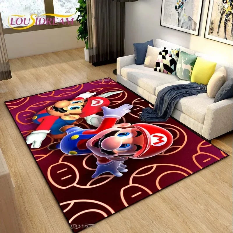 Navak Carpet Mario Cartoon Anime Carpet for Living Room Bedroom Cute Rugs Table Kitchen Door Kids Un-slip Floor Mats Alfombra Birthday gift