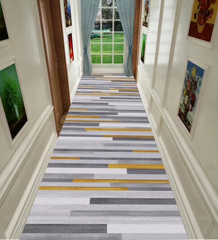 Navak Carpet Nordic Modern Villa Long Corridor Carpet Runner Hall Passageway Home Large Rugs Stairway Comfortable Durable Washable Floor Mat
