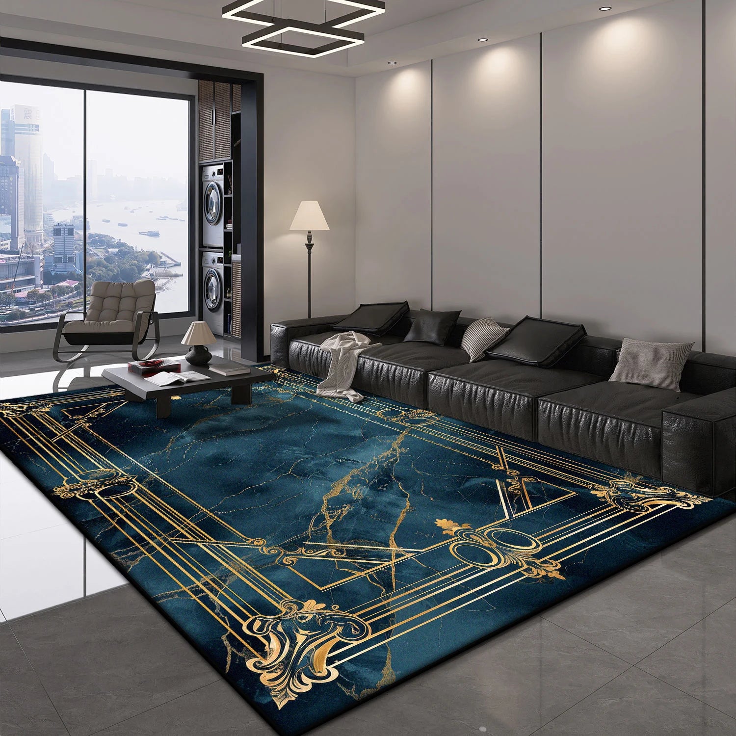 Navak Carpet Nordic Luxury Carpet Living Room Decoration Lounge Coffee Tables Non-slip Large Rugs 200x300 Foldable Bedroom Bedside Soft Mats