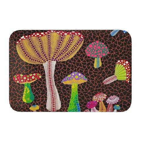 Navak Carpet Custom Yayoi Kusama Abstract Painting Doormat Non-Slip Entrance Bathroom Kitchen Door Floor Mat Garage Rug Carpet Footpad