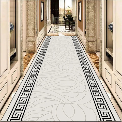 Navak Carpet European Decoration Long Corridor Carpet Gorgeous Hallway Carpets Non-slip Stairway Rug Home Runner Aisle Floor Mat Customizable