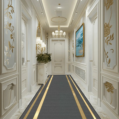 Navak Carpet Hallway Carpet Light Luxury European Long Corridor Carpet Stairway Decoration Home Floor Mats Runner Customizable Aisle Rug