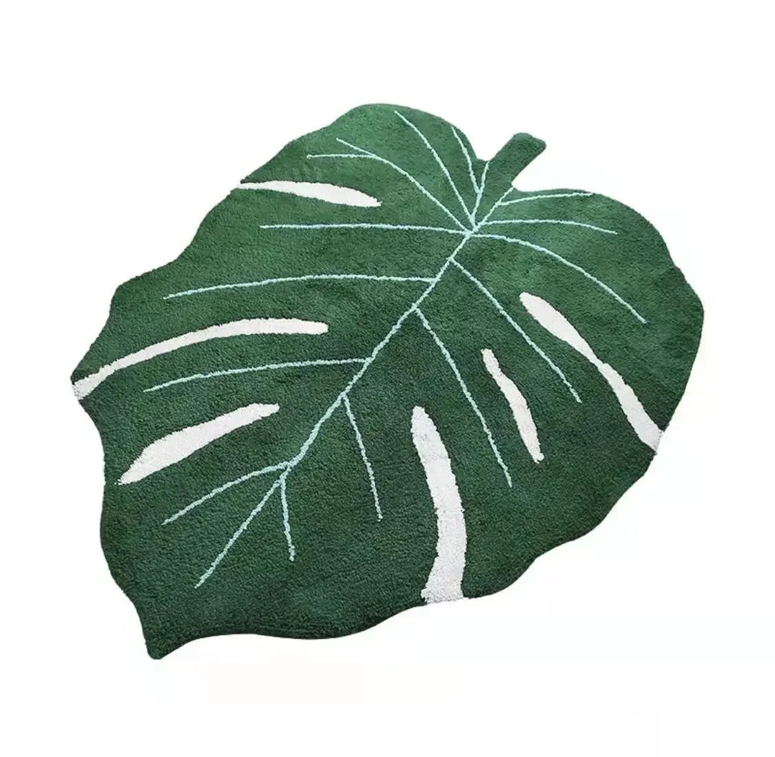 Navak Carpet Top Quality Ins Irregular Leaf Soft Carpet Coffee Table Carpets Living Room Decoration Bedroom Green Mats Kids Bedside Area Rug