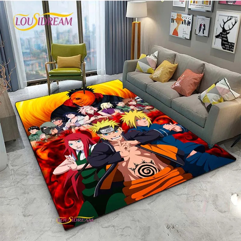 Navak Carpet Naruto Cartoon Anime Carpet for Living Room Bedroom Cute Rugs Kitchen Table Door Kids Un-slip Floor Mats Alfombra Birthday gift