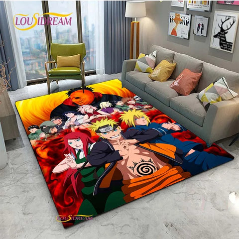 Navak Carpet Naruto Cartoon Anime Carpet for Living Room Bedroom Cute Rugs Kitchen Table Door Kids Un-slip Floor Mats Alfombra Birthday gift