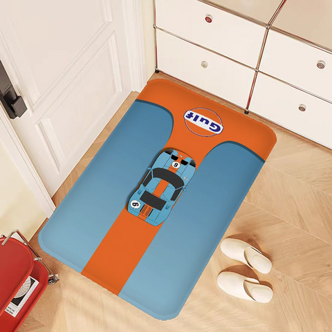 Navak Carpet G-Gulf Racing Car Room Mats er Anti-slip Modern Living Room Balcony Printed Welcome Rug