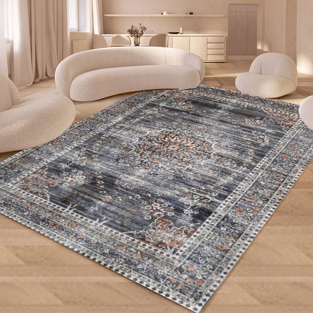 Navak Carpet Nordic Moroccan Rural American Style Carpet Bedroom Living Room Dirt Resistant Carpet Bohemian National Style Home Decor
