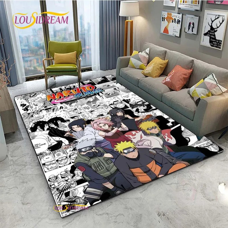 Navak Carpet Naruto Cartoon Anime Carpet for Living Room Bedroom Cute Rugs Kitchen Table Door Kids Un-slip Floor Mats Alfombra Birthday gift