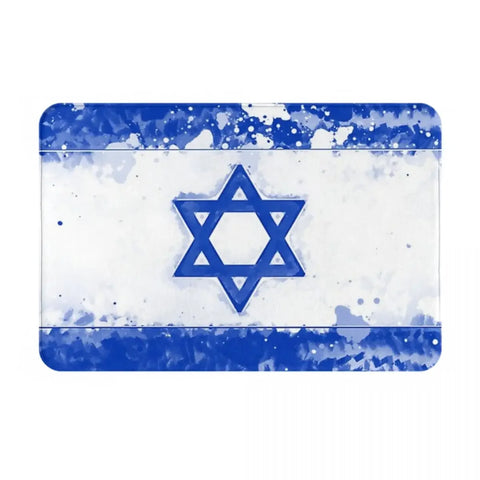 Navak Carpet Israel Flag Anti-slip Doormat Floor Mat Sand Scraping Carpet Rug for Kitchen Entrance Home Bathroom Living room Footpad Mats