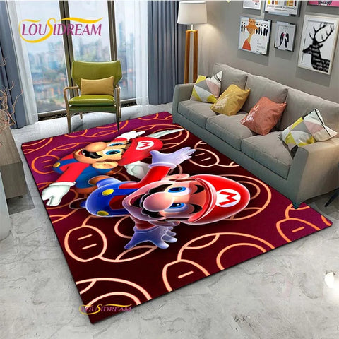 Navak Carpet Mario Cartoon Anime Carpet for Living Room Bedroom Cute Rugs Table Kitchen Door Kids Un-slip Floor Mats Alfombra Birthday gift