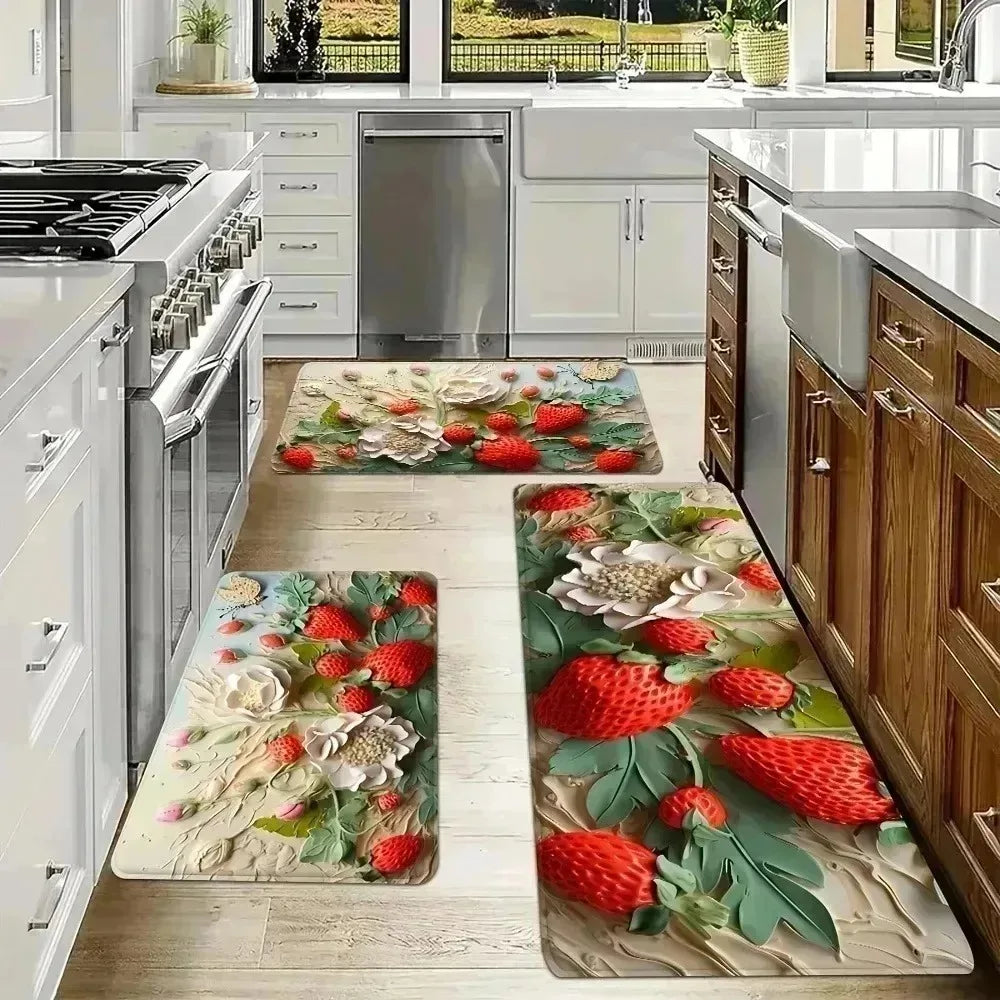 Navak Carpet 1PC 3D pattern Landscape Door Mats Kitchen Rugs Non-Slip Pop design Bathroom Rugs Bath Mat Carpet for Home Sink Laundry Decor