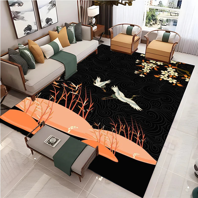 Navak Carpet Chinese Style Living Room Carpet Coffee Table Floor Mat Alfombra Rug Study Bedroom Bedside Home Decoration Non-slip Floor Mat