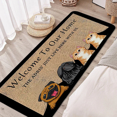 Navak Carpet Carpet for Bedroom Lovely Pet Foot Mat Cat Dog Entrance Doormat Custom Living Room Hallway Bathroom Rug Kitchen Accessories