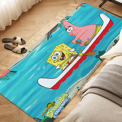 Navak Carpet Sleeping Room Floor Carpet D-SpongeBobs Cute Kitchen Waterproof Bathroom Mat Non-slip Custom Doormat Entrance Door Hallway Rug