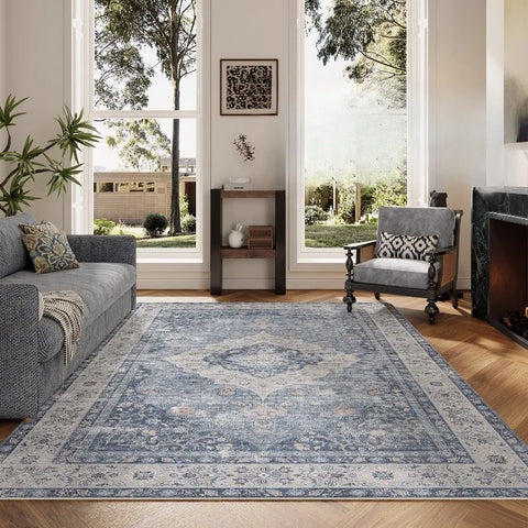 Navak Carpet Pink Vintage Living Room Carpet Nordic Style Light Luxury Art Bedroom Rug Machine Washable Foldable Non-slip Coffee Table Mat 러그