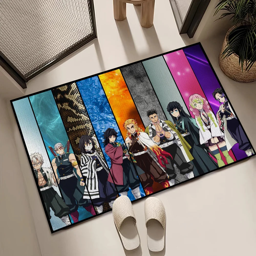 Navak Carpet Anime D-DemonS Cool S-SlayerS small carpet For House Bedroom Decoration Kitchen Bath Super Absorbent Rug Carpet Foot Non-slip