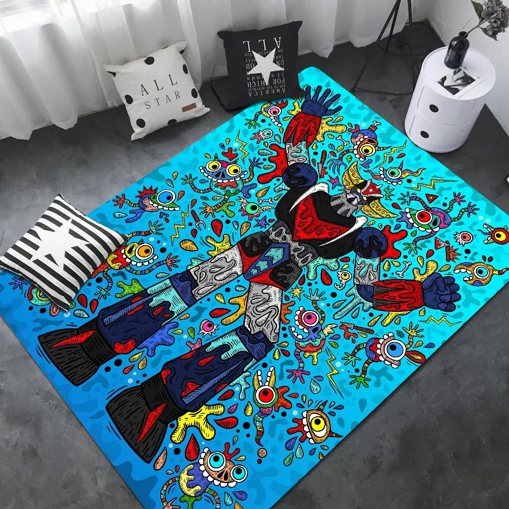 Navak Carpet Goldorak Floor Mat INS Style Soft Bedroom Floor House Laundry Room Mat Anti-skid Bedside Area Rugs