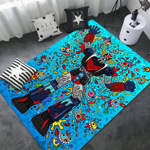 Navak Carpet Goldorak Floor Mat INS Style Soft Bedroom Floor House Laundry Room Mat Anti-skid Bedside Area Rugs