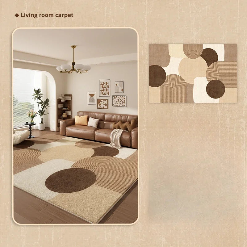 Navak Carpet French Retro Style Rugs for Bedroom Fluffy Soft Lounge Floor Mat Large Area Living Room Decoration Carpet Home Thicken Plush Rug