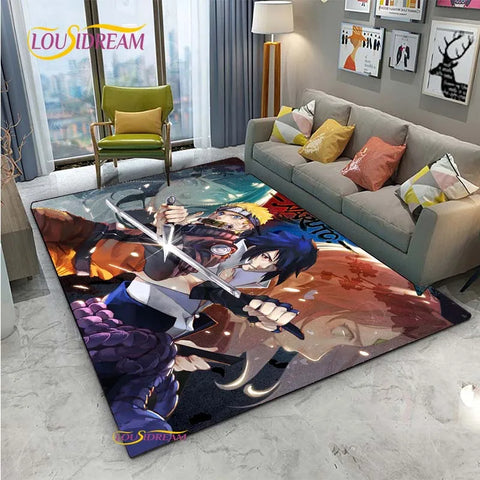 Navak Carpet Naruto Cartoon Anime Carpet for Living Room Bedroom Cute Rugs Kitchen Table Door Kids Un-slip Floor Mats Alfombra Birthday gift